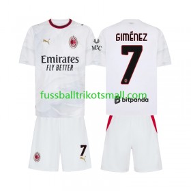 Fußballtrikots AC Mailand Gimenez 7 Kinder 2026-2027 Kurzarm Auswärts-trikot kaufen